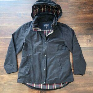 PENDLETON Women's Coat Black XL Jacket, Full Zip & Snap, Hideaway Hood